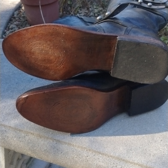 Lucchese Spirit Womens Boots Side Zip Thripple Strap size 9 - Picture 12 of 13